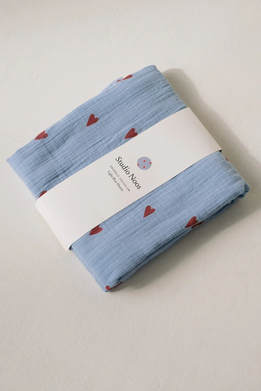 Beige Hearts Swaddle Print Medium