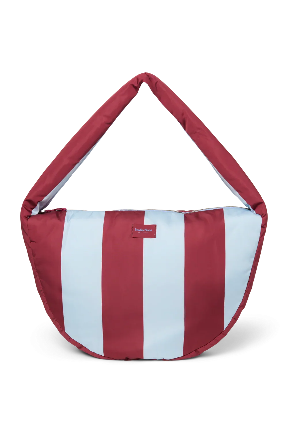 Bordeaux/Light Blue Bold Stripe Cross Body Bag