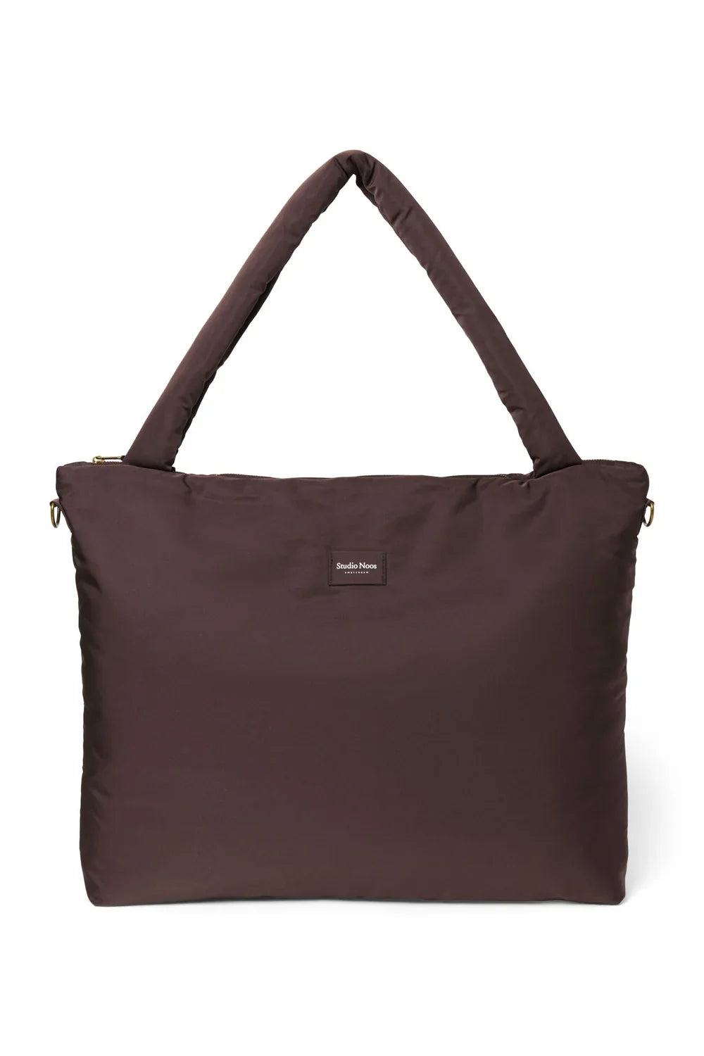 Brown Hearts Puffy Diaper Bag