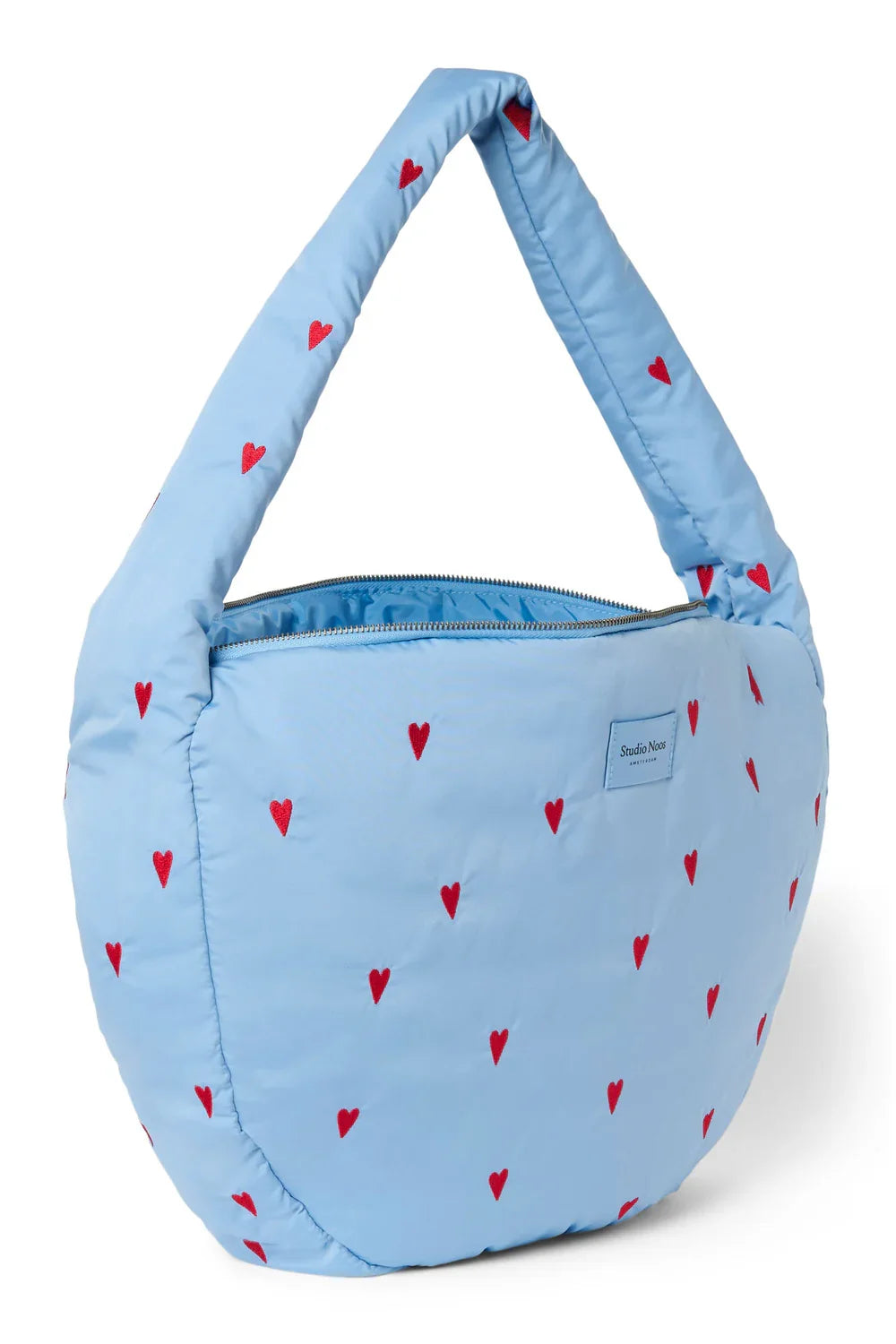 Purple Hearts Puffy Cross Body Bag