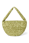 Green Leopard Cotton Cross Body Bag