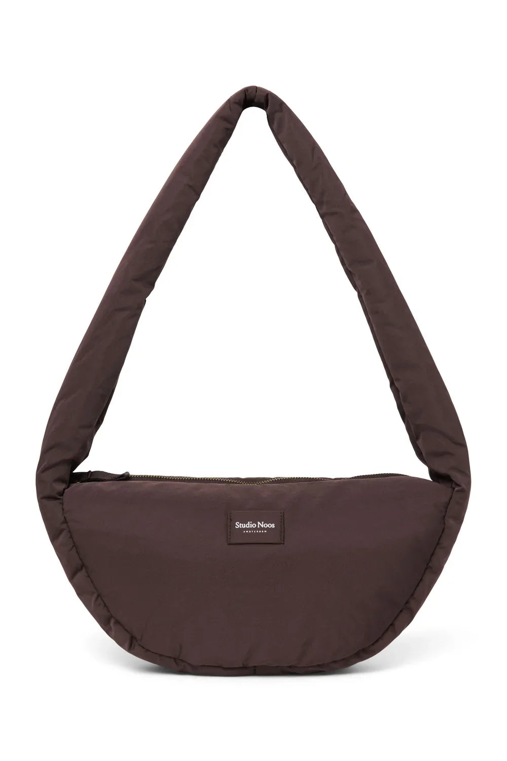 Brown Hearts Puffy Mini Cross Body Bag
