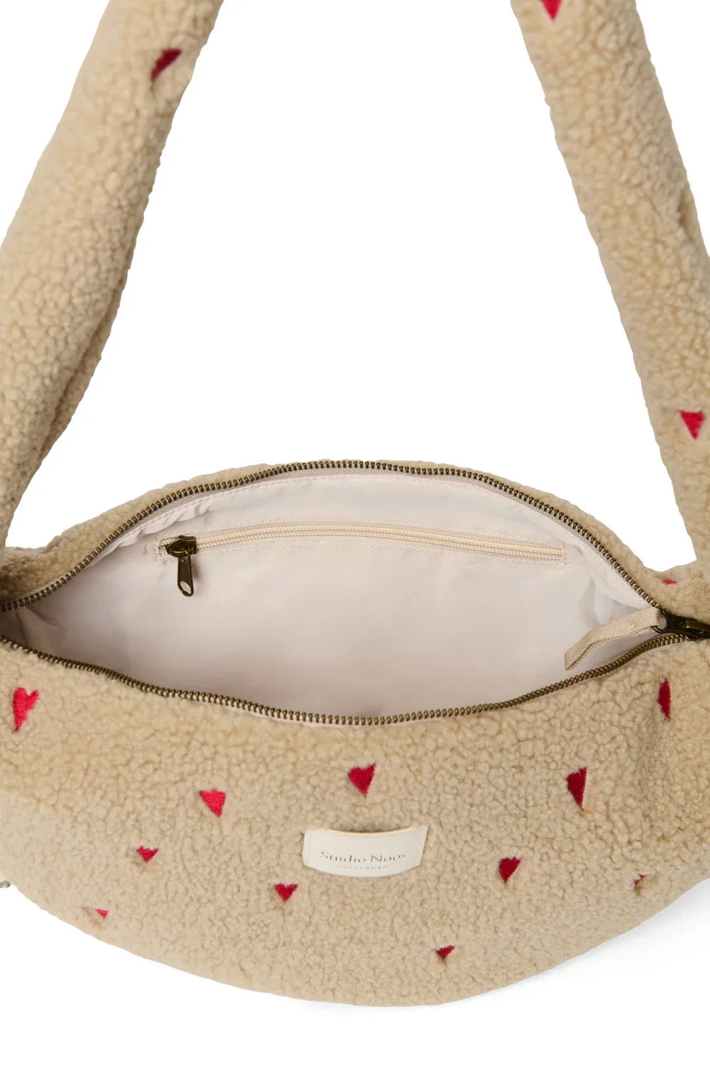 Brown Hearts Teddy Mini Cross Body Bag