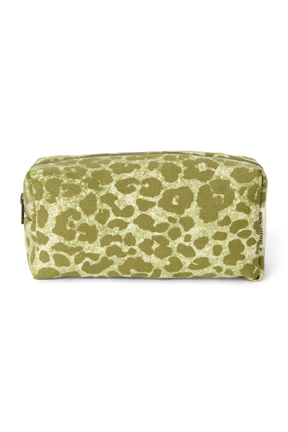 Green Leopard Cotton Pouch