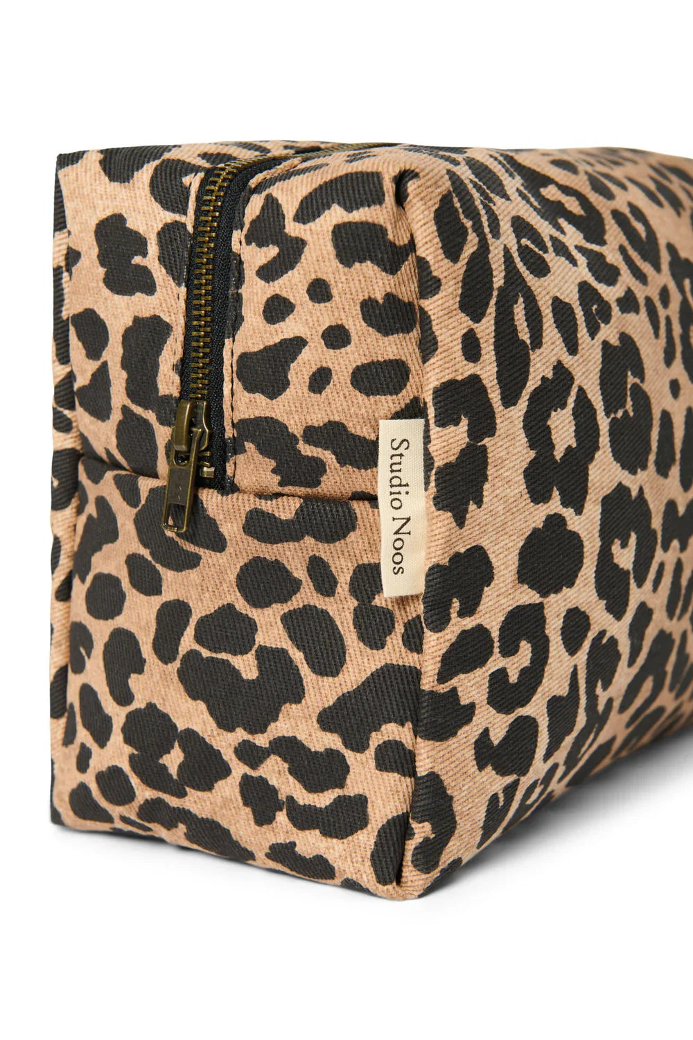 Green Leopard Cotton Toiletry back