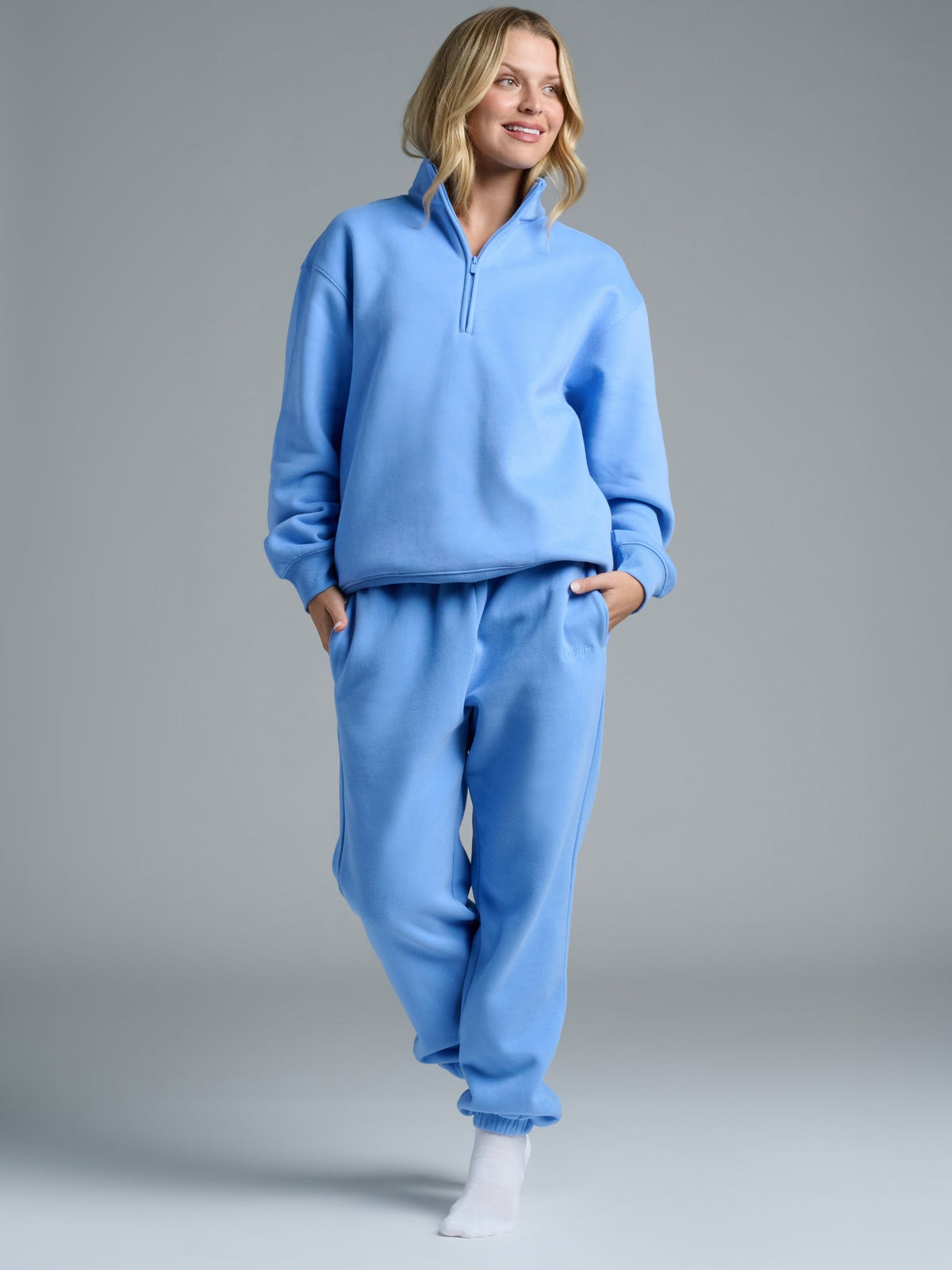 Basic Quarter Zip Mock Neck