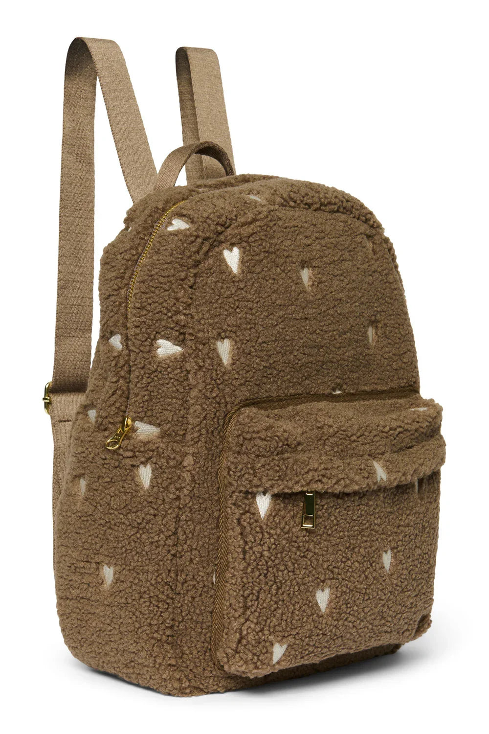 Brown Hearts Teddy Midi Backpack