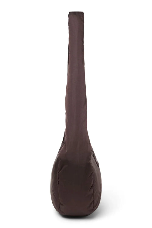 Brown Puffy Mini Cross Body Bag
