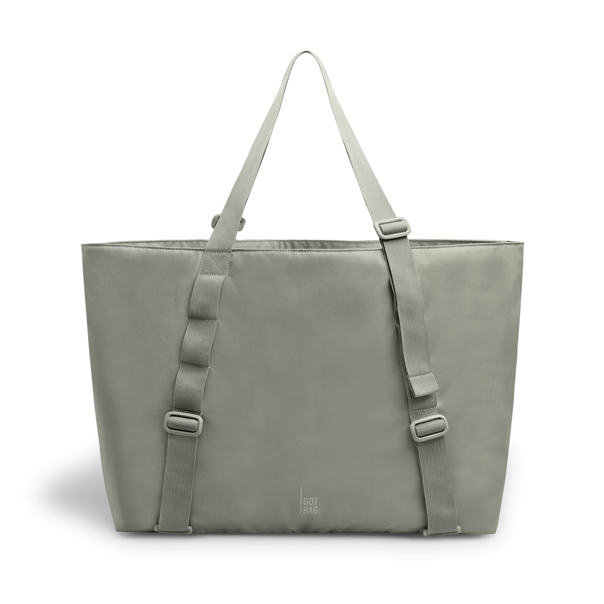 TOTE BAG Monochrome Edition Tasche in bass (Salbeigrün) als Studioaufnahme in Frontansicht.