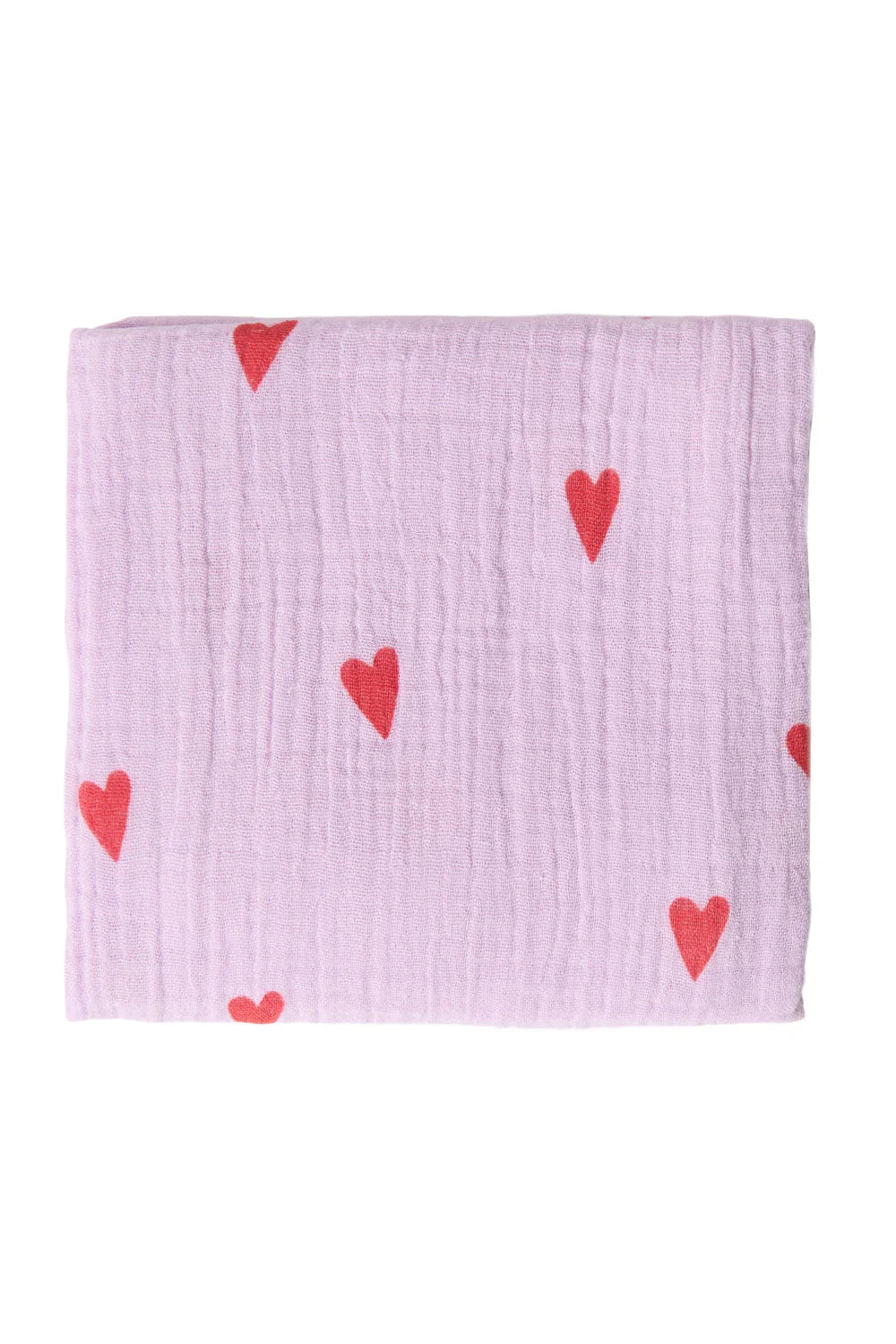 Green Hearts Swaddle Print Medium