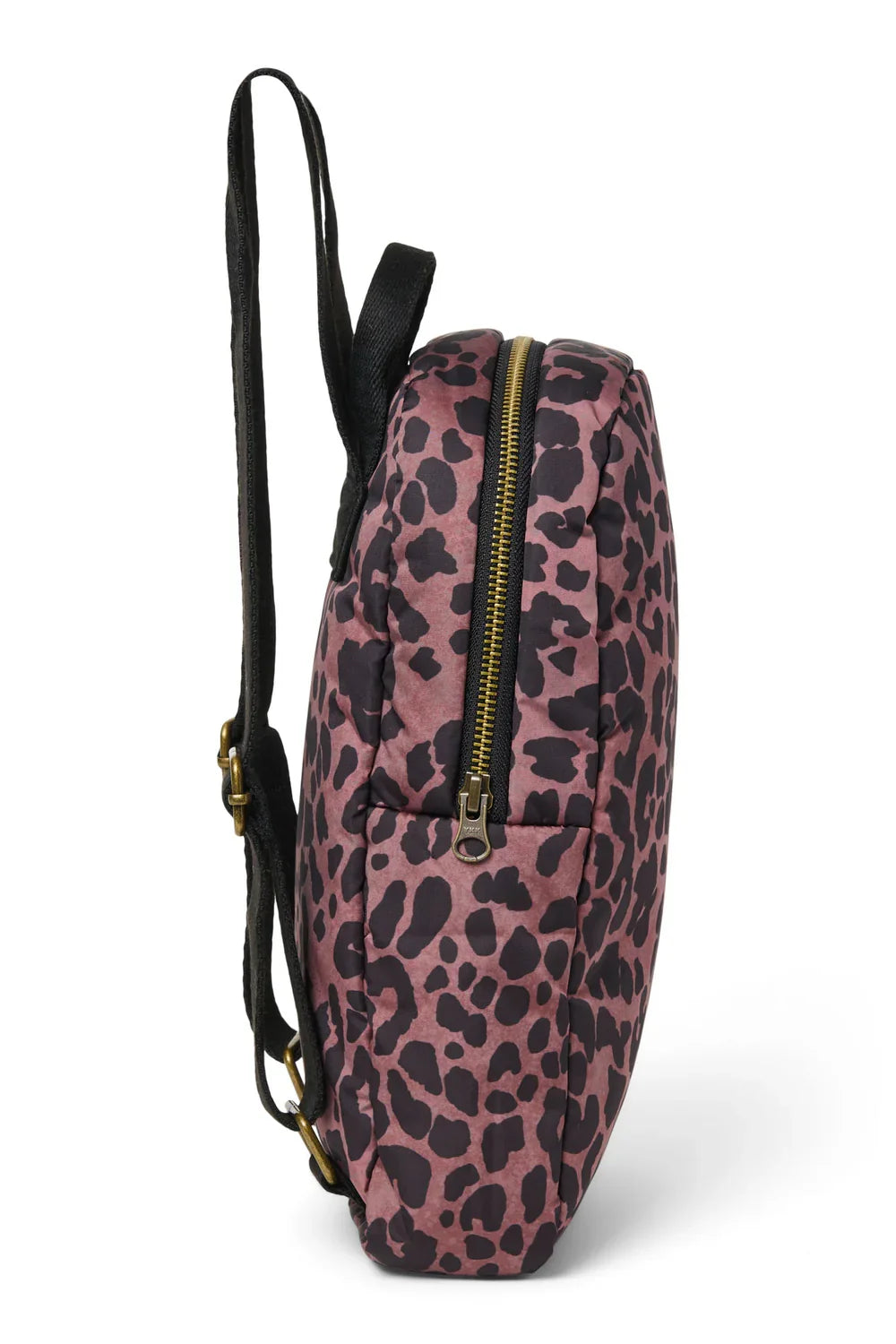 Red Leopard Puffy Mini Backpack