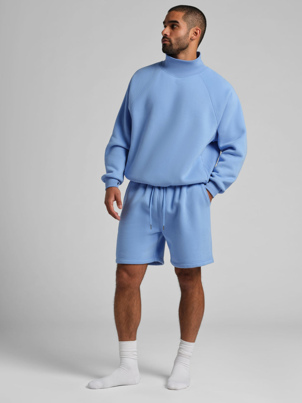 Basic Mock Neck Sweatshirt
