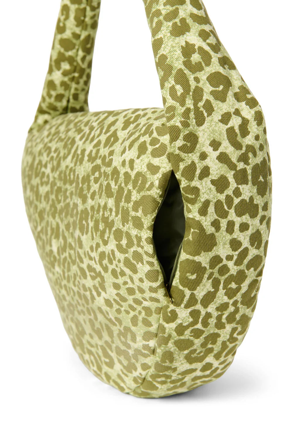 Green Leopard Cotton Cross Body Bag
