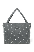 Grey Hearts Denim Diaper Bag