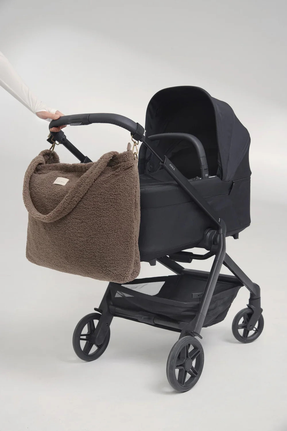 Ecru Hearts Teddy Diaper Bag