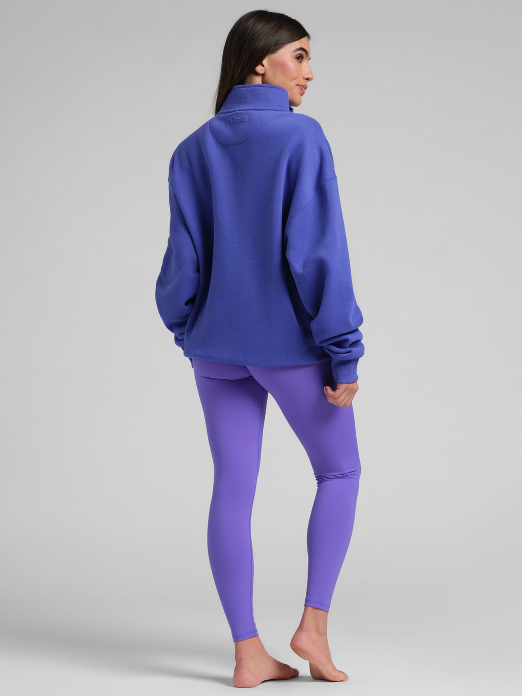Neon Basic Quarter Zip Mock Neck