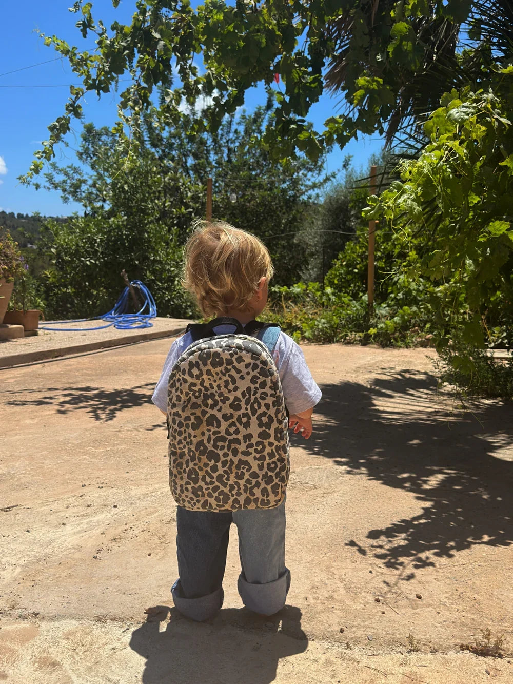 Hazel Leopard Soft Cotton Mini Backpack