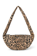 Brown Leopard Cotton Mini Cross Body Bag