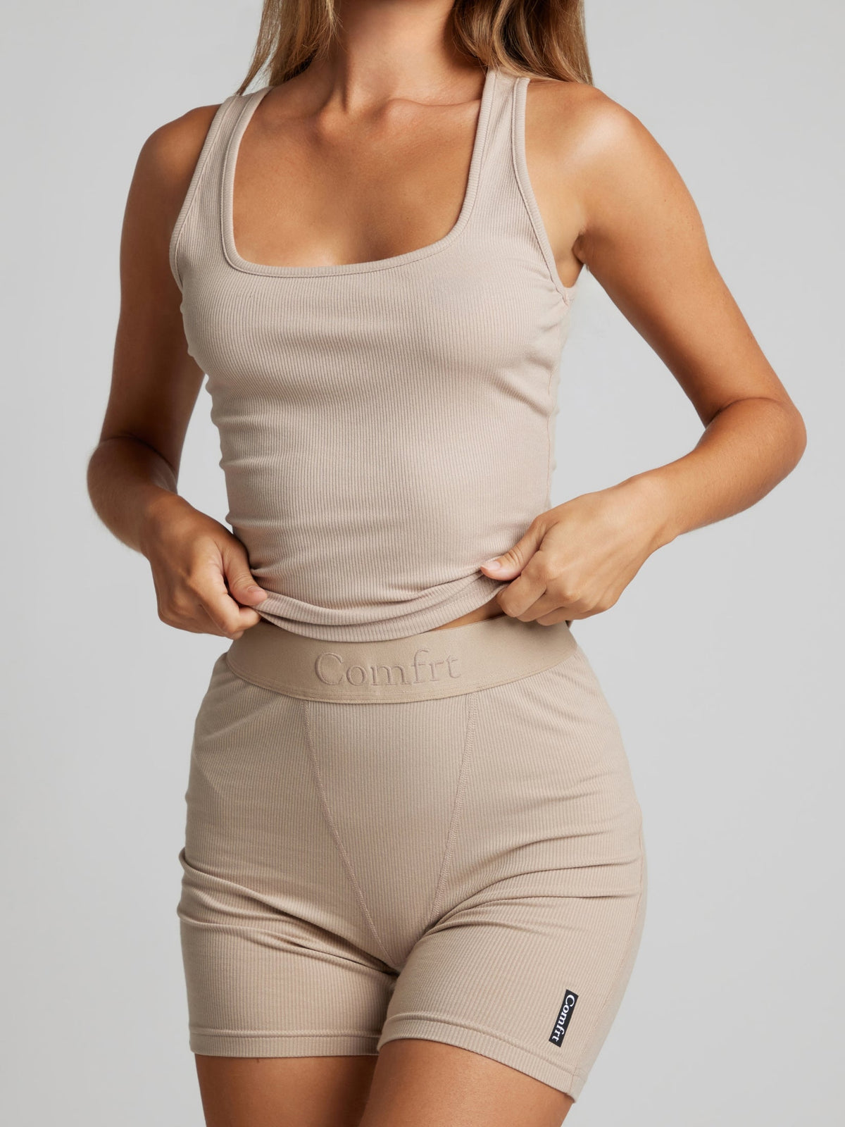 Rib Contour Waist Length Tank - Pre Order
