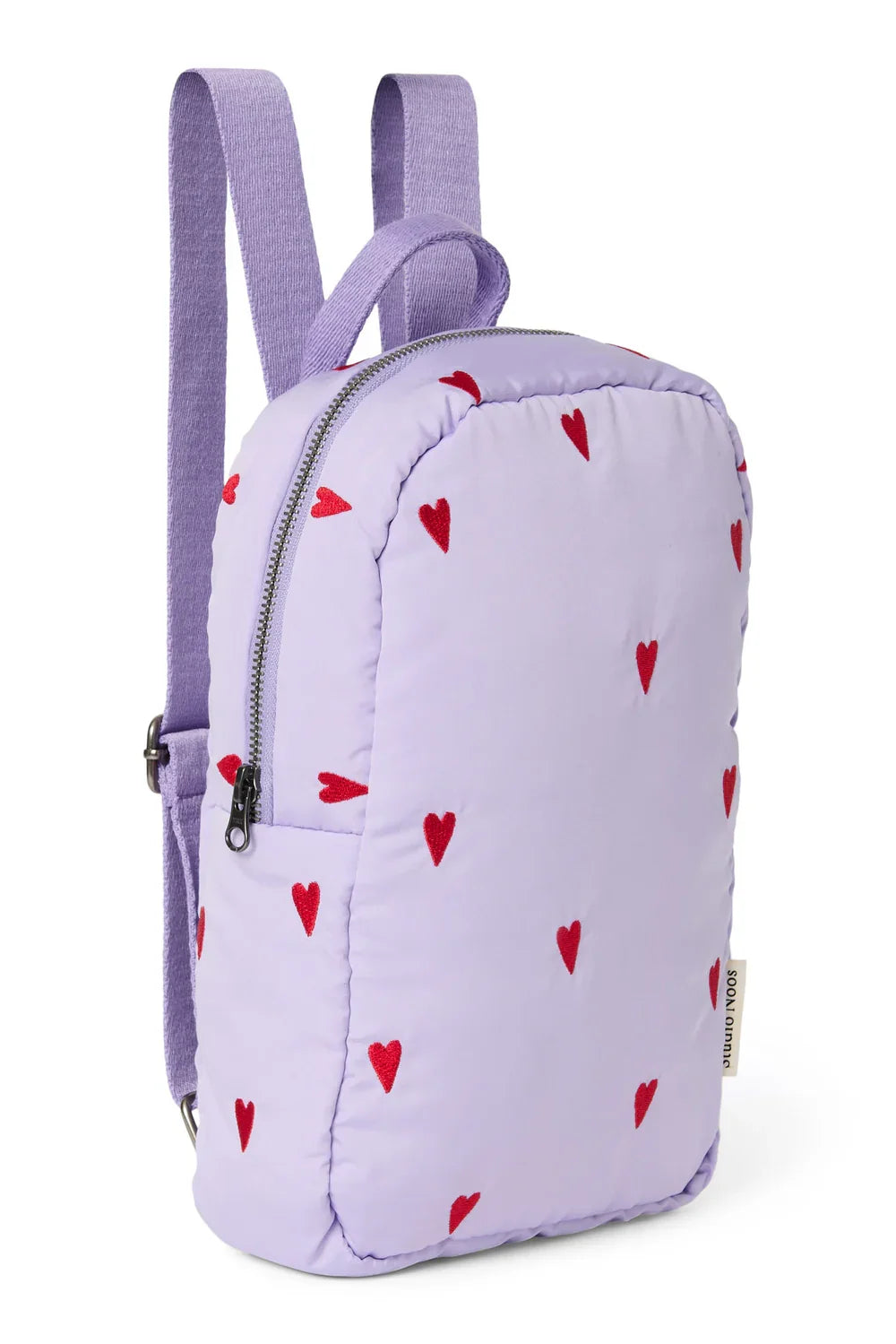 Light Blue Hearts Puffy Mini Backpack