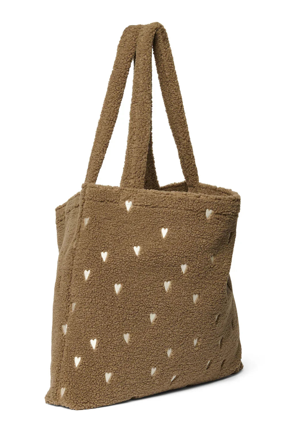 Ecru Hearts Teddy Mom Bag