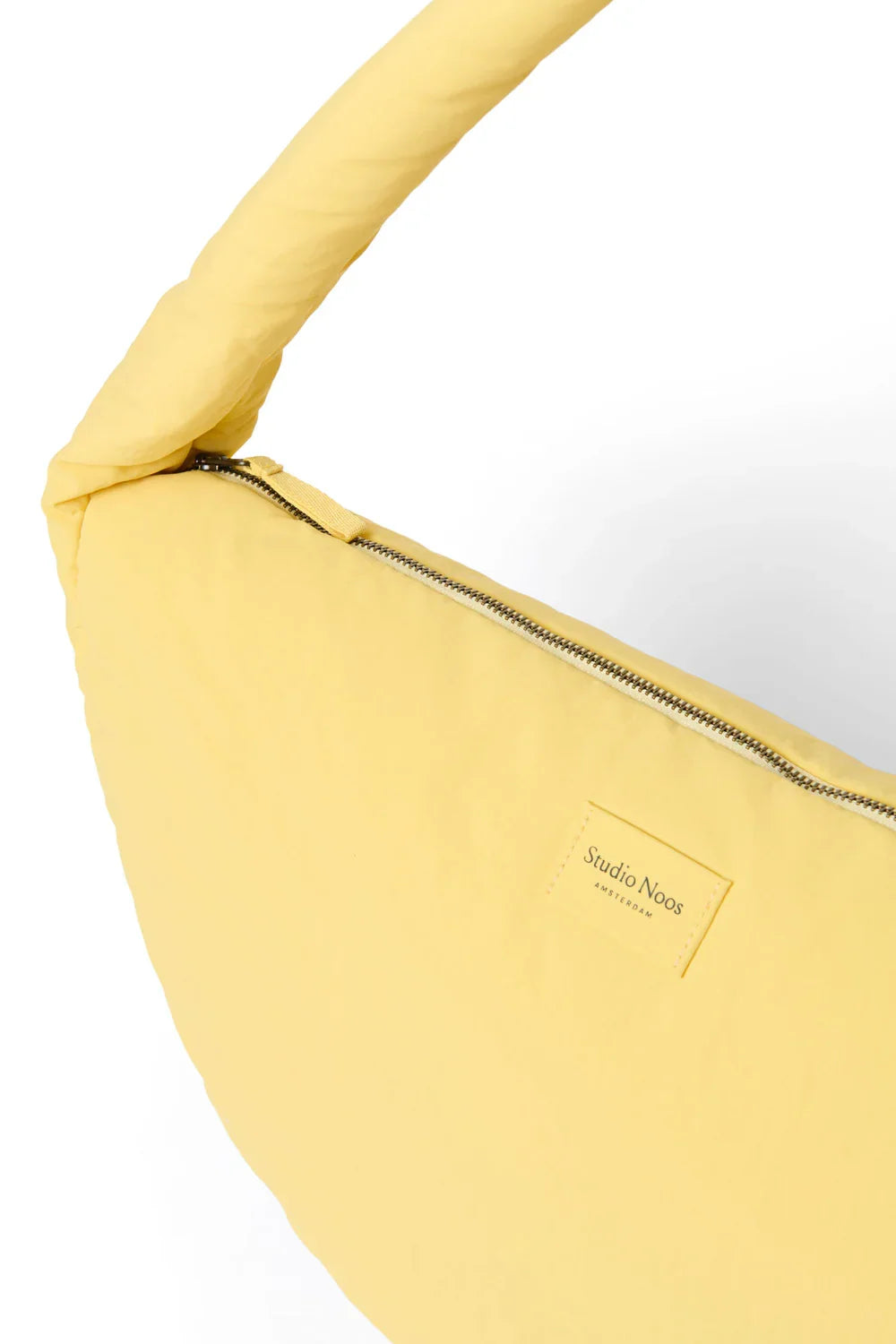 Butter Yellow Textured Puffy Cross Body Bag