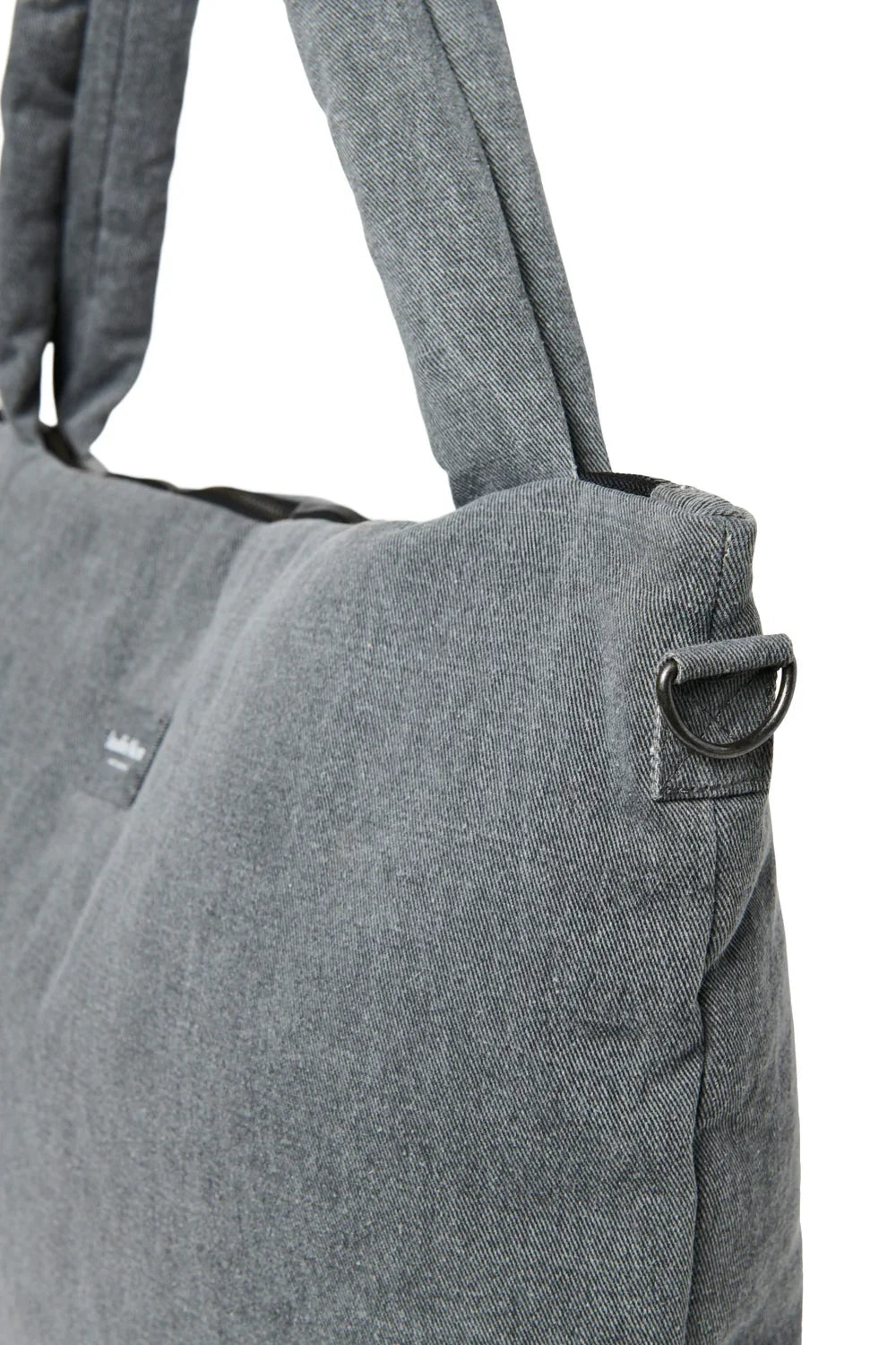 Grey Hearts Denim Diaper Bag