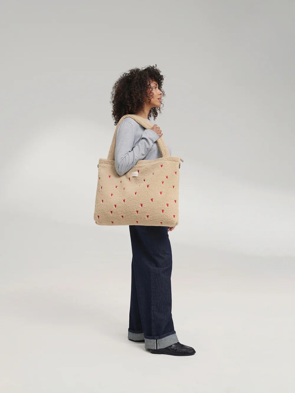 Brown Hearts Teddy Diaper Bag