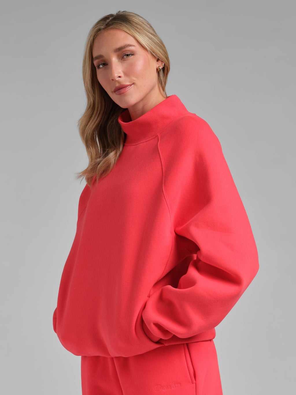 Basic Mock Neck Sweatshirt