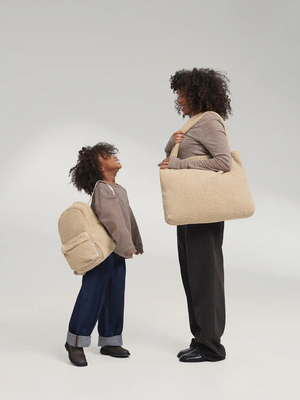 Brown Hearts Teddy Midi Backpack