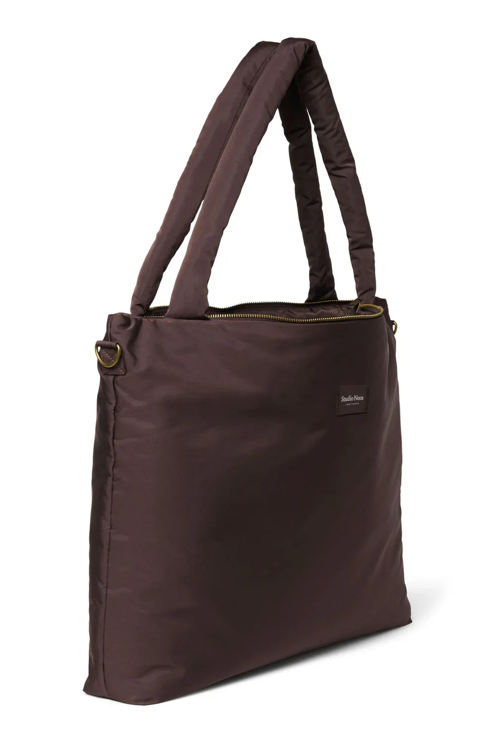 Brown Hearts Puffy Diaper Bag