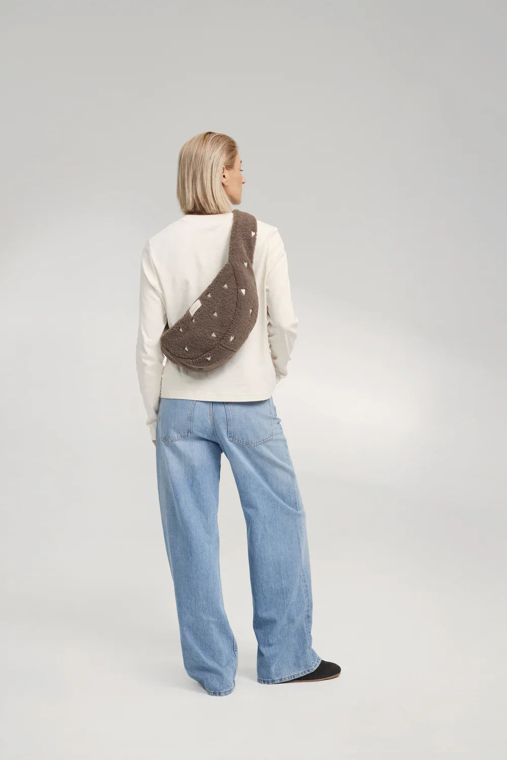 Brown Teddy Mini Cross Body Bag