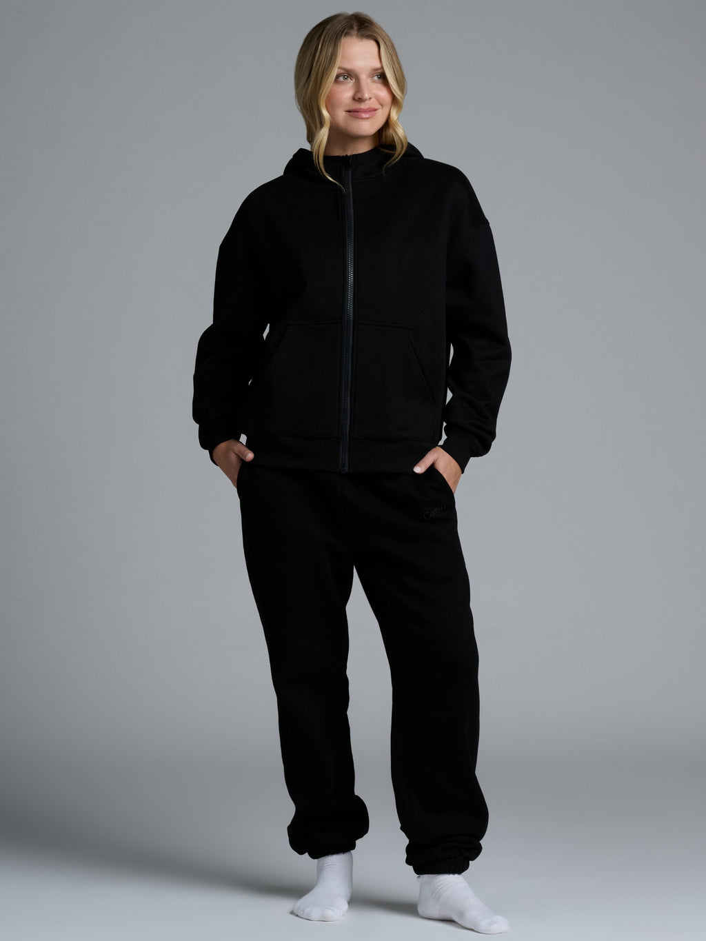 Basic Crop Zip Hoodie - Pre Order