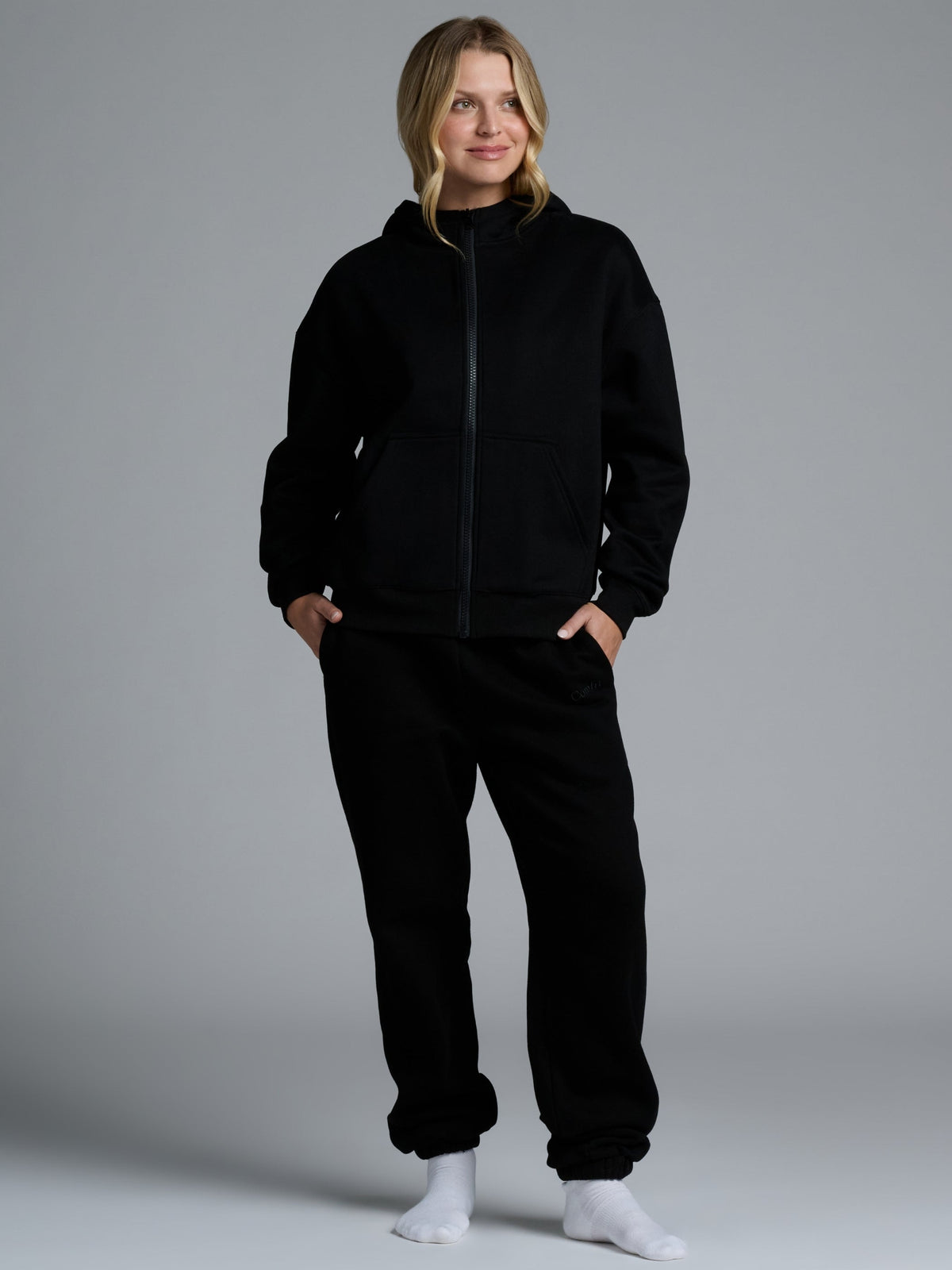 Basic Crop Zip Hoodie - Pre Order