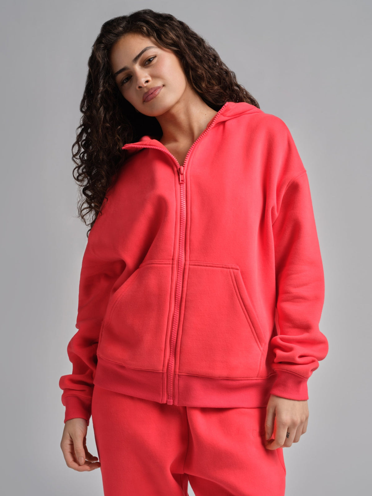 Basic Crop Zip Hoodie - Pre Order