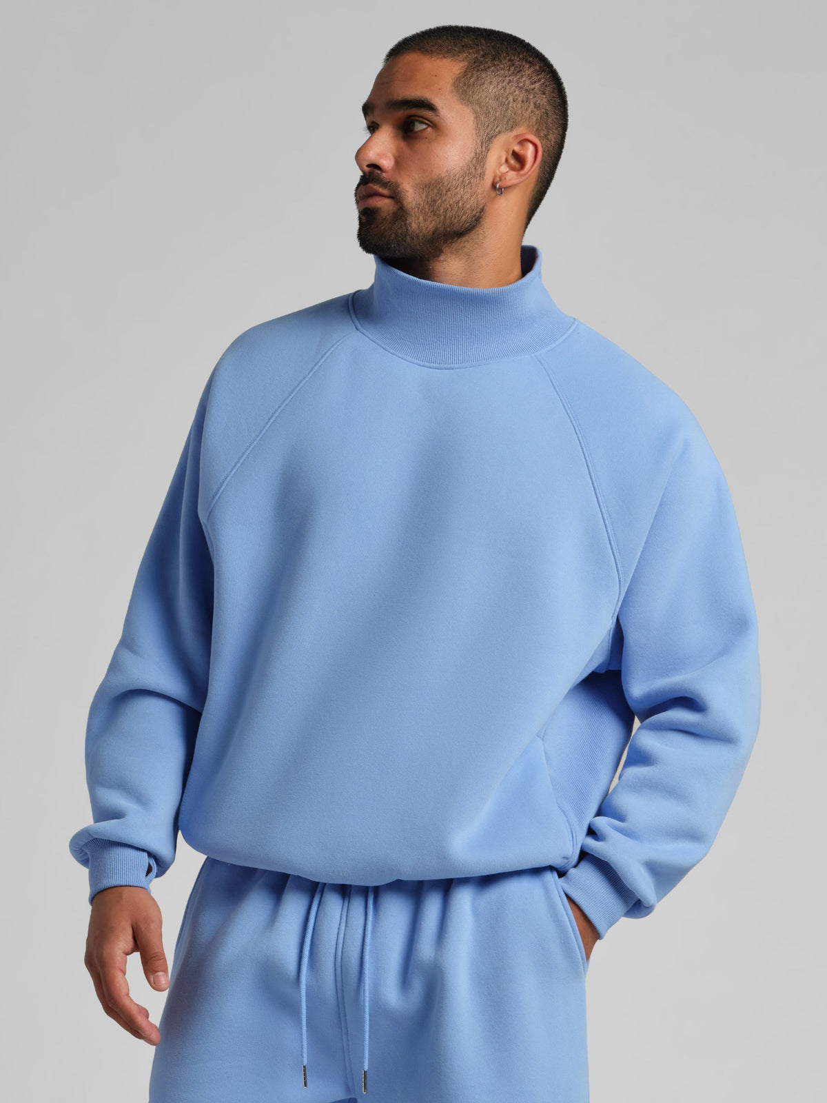 Basic Mock Neck Sweatshirt