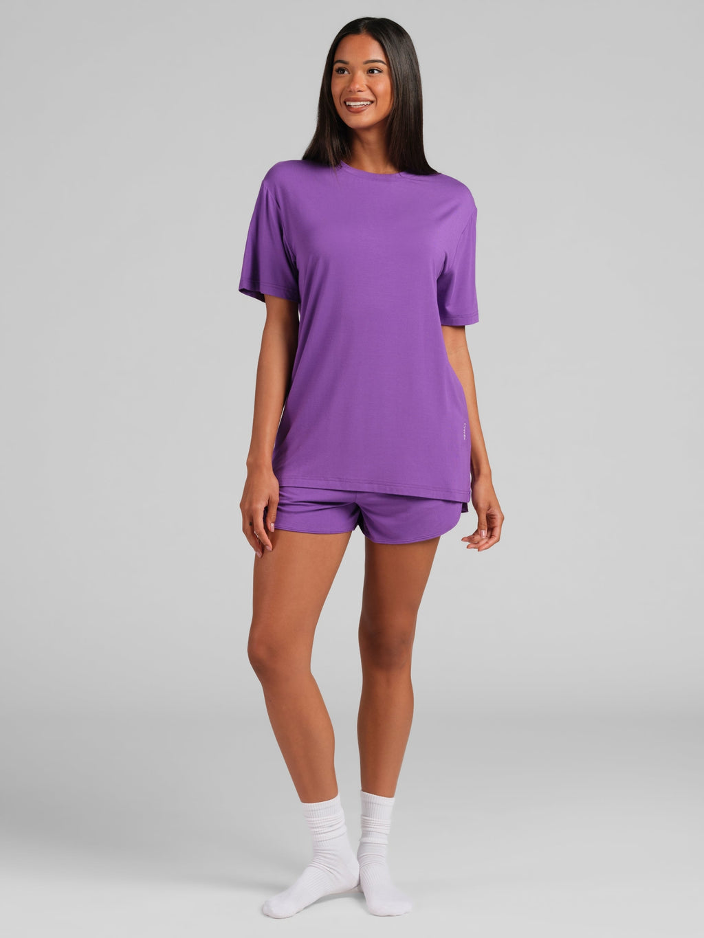 Cloud Lounge Curved Hem Shorts