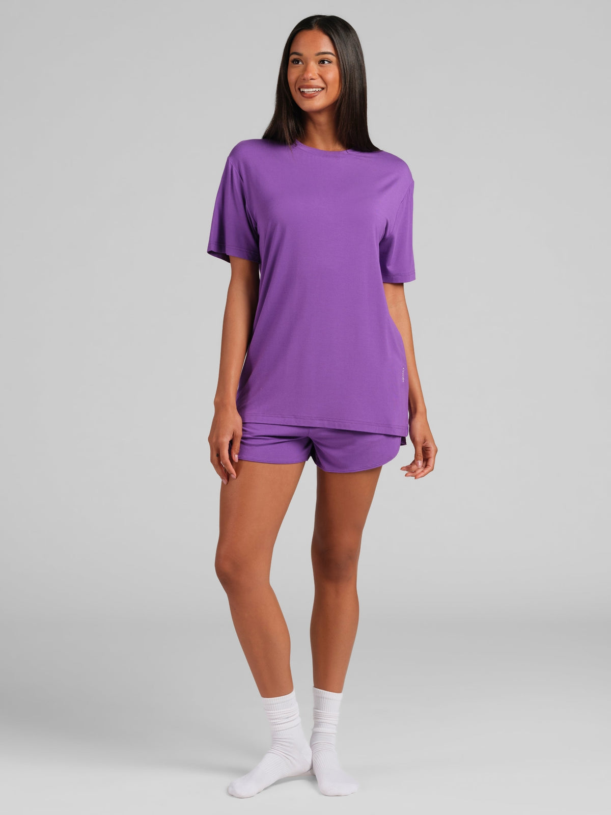 Cloud Lounge Curved Hem Shorts