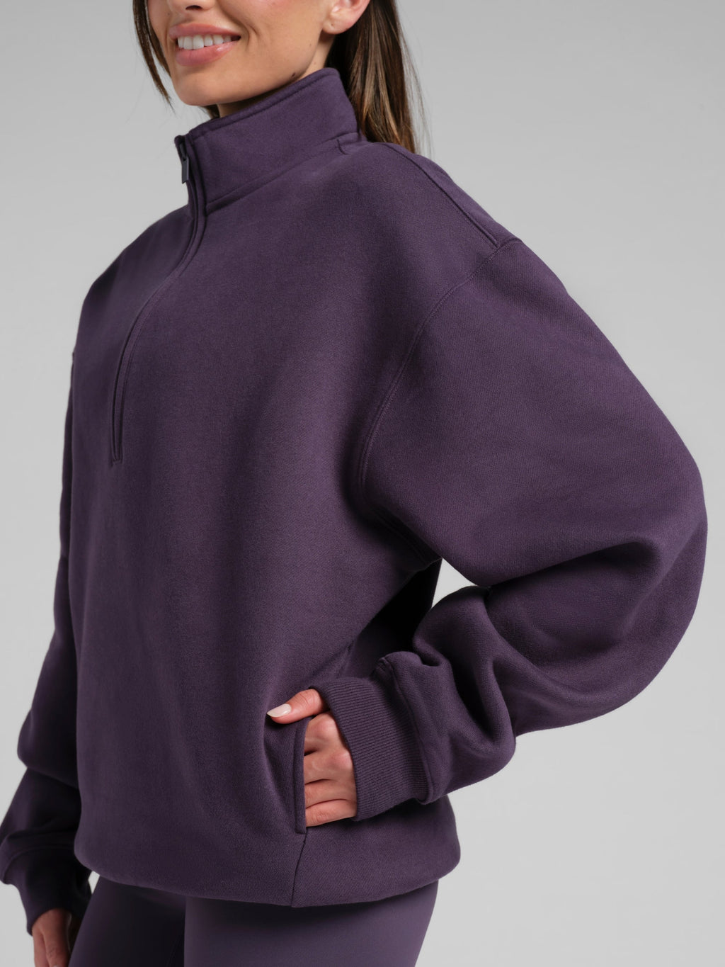 Basic Quarter Zip Mock Neck