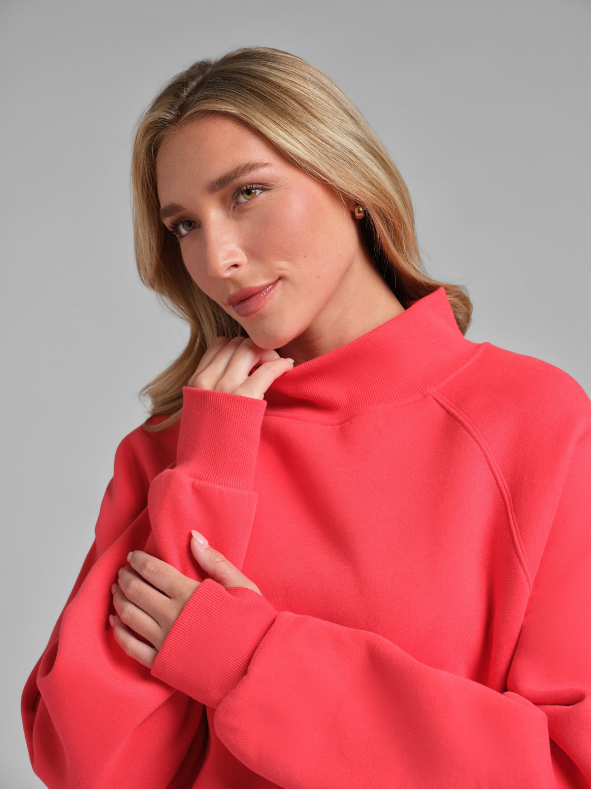 Basic Mock Neck Sweatshirt