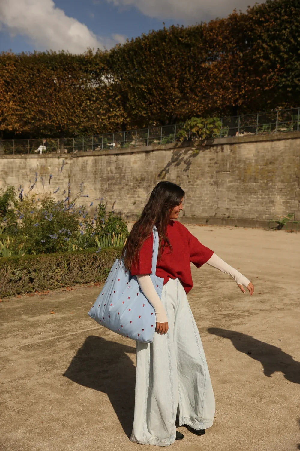 Light Blue Hearts Matching Puffy Gift Set