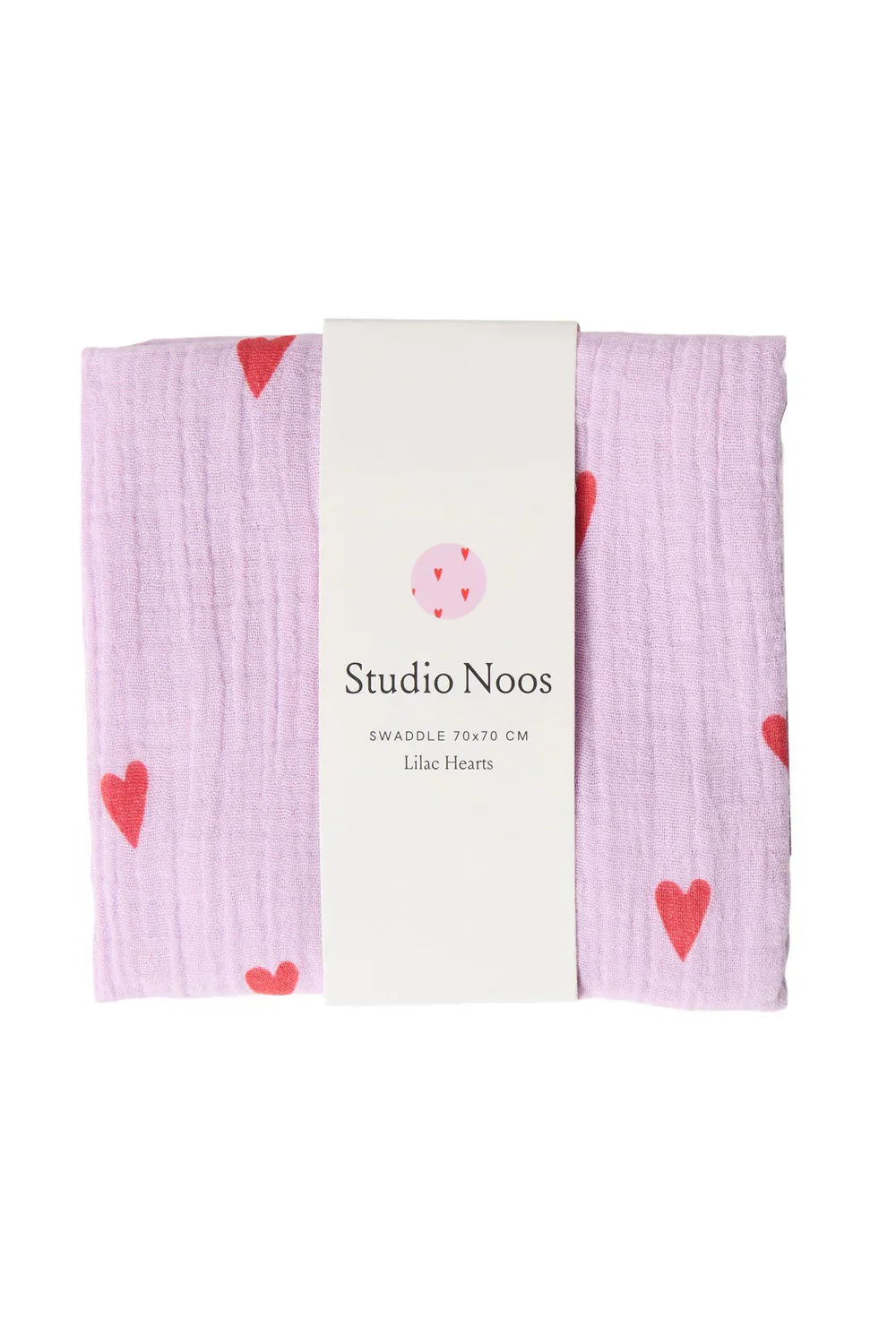 Light Blue Hearts Swaddle Print Medium