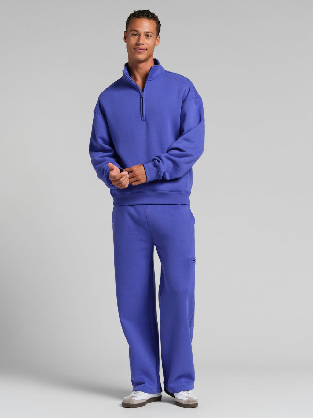Neon Basic Quarter Zip Mock Neck