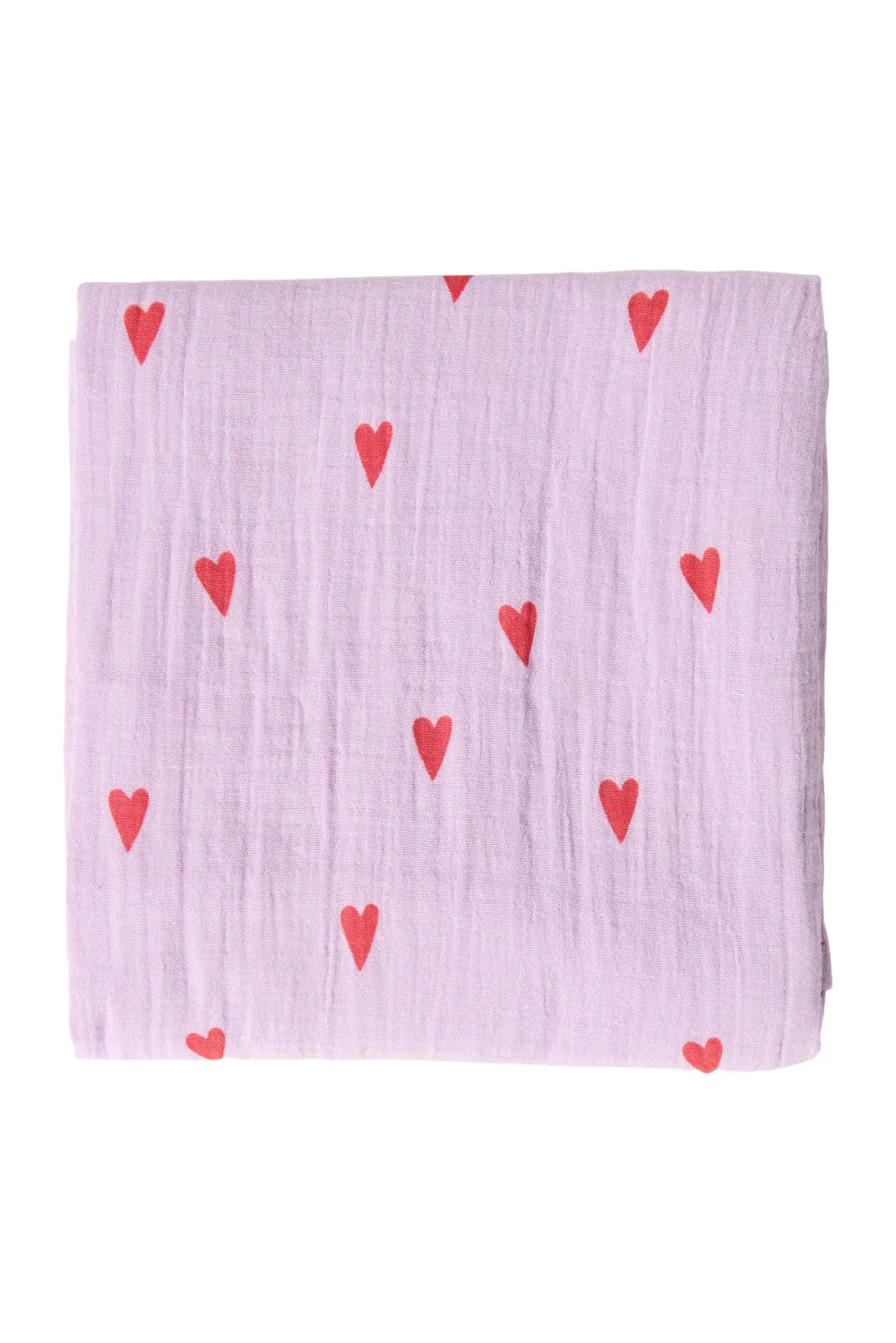 Beige Hearts Swaddle Print Large