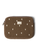 Teddy Laptop Sleeve 13 Inch | Brown Hearts