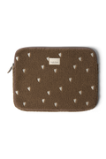 Teddy Laptop Sleeve 15 Inch | Brown Hearts