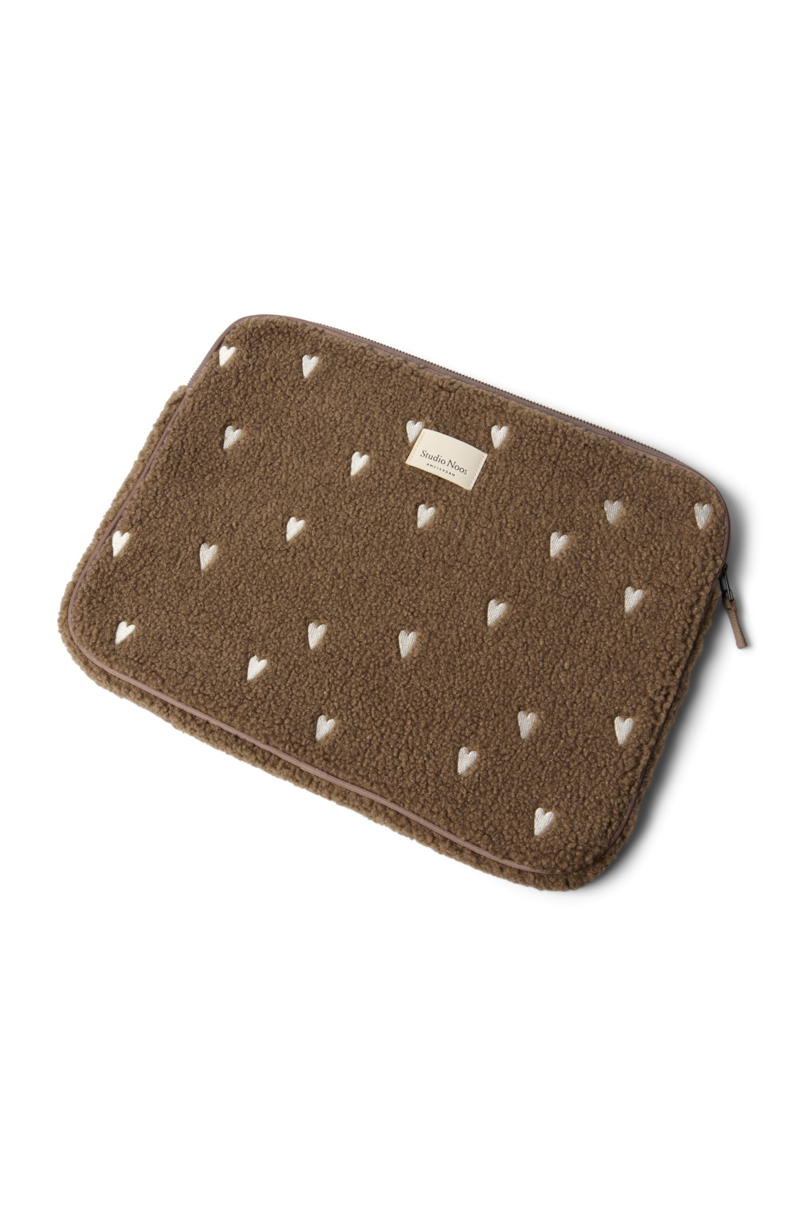 Teddy Laptop Sleeve 15 Inch | Brown Hearts