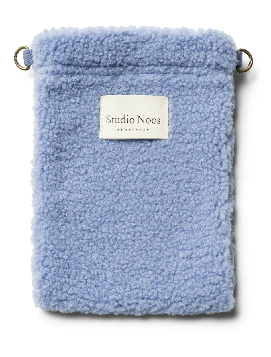Light Blue Teddy Phone Bag