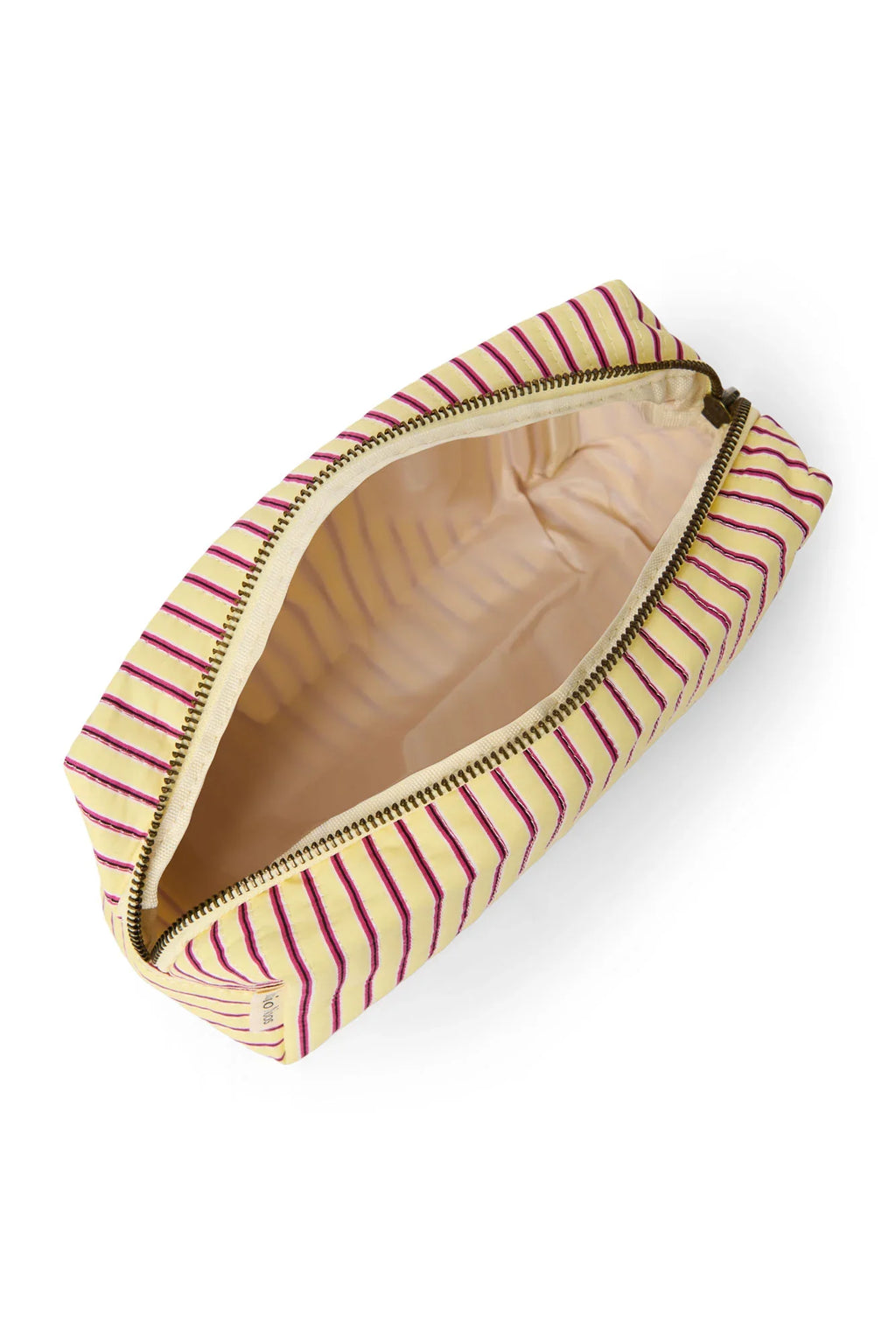 Poplin Striped Pouch | Raspberry