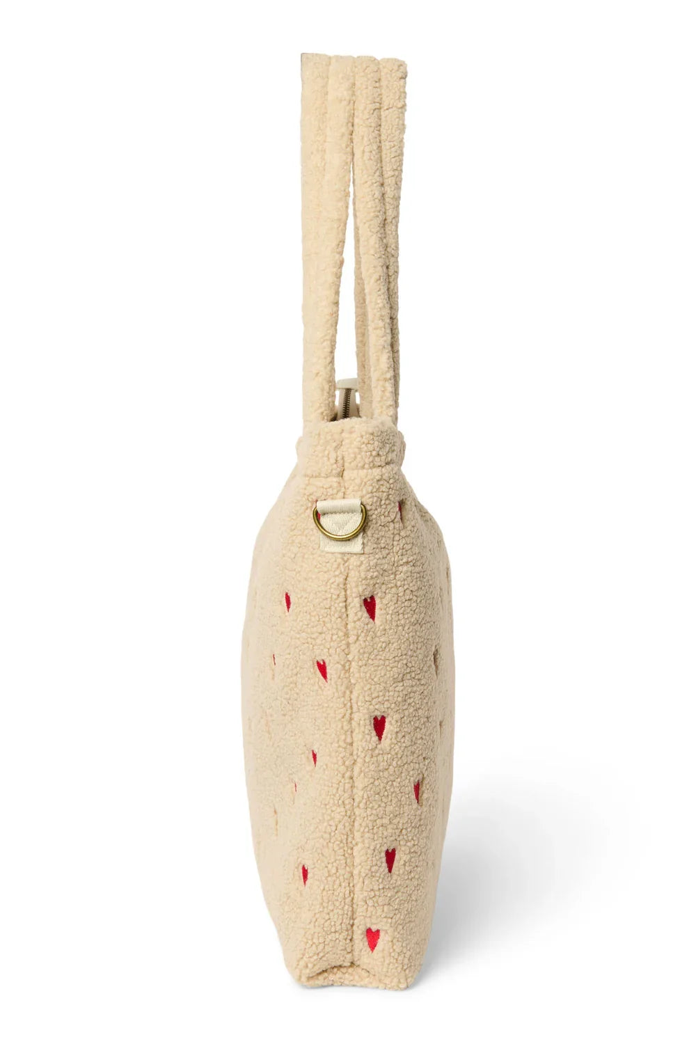 Ecru Hearts Teddy Diaper Bag